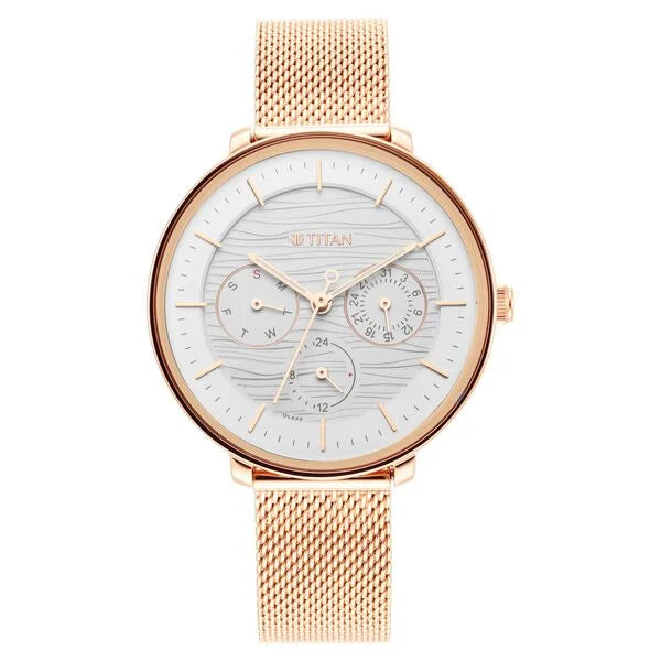 Titan 2651WM02 | Titan Womens's Svelte Silver: Multi-Function Watch Metal Strap