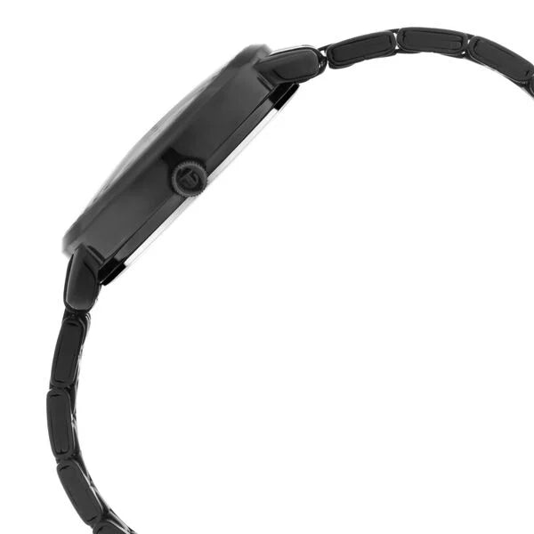 Titan 2652NM01 | Titan Women's Regal: Roman Numeral Black Dial & Metal Strap Watch