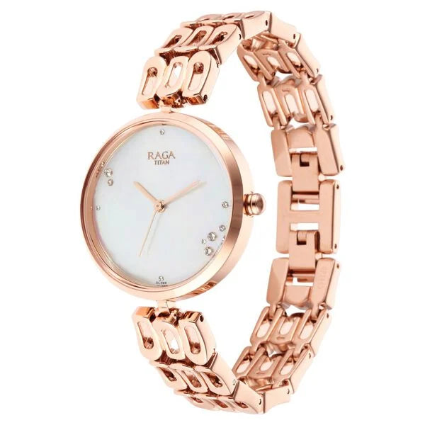 Titan 2659WM01 | Titan Raga Chic Mother Of Pearl Dial Women Watch With Metal Strap