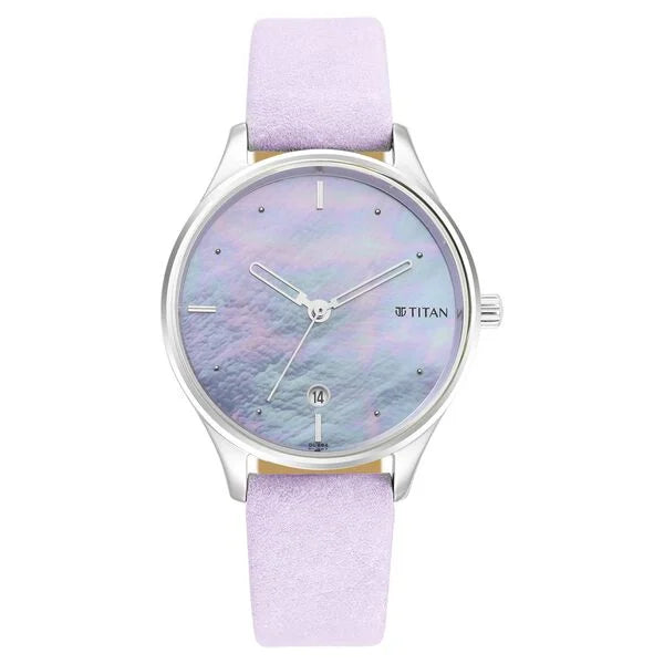 Titan 2670SL02 | Titan Pastel Dreams Mother Of Pearl Dial Analog Leather Strap watch for Women