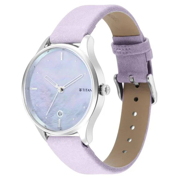 Titan 2670SL02 | Titan Pastel Dreams Mother Of Pearl Dial Analog Leather Strap watch for Women