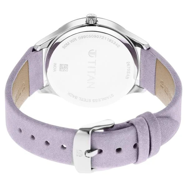 Titan 2670SL02 | Titan Pastel Dreams Mother Of Pearl Dial Analog Leather Strap watch for Women