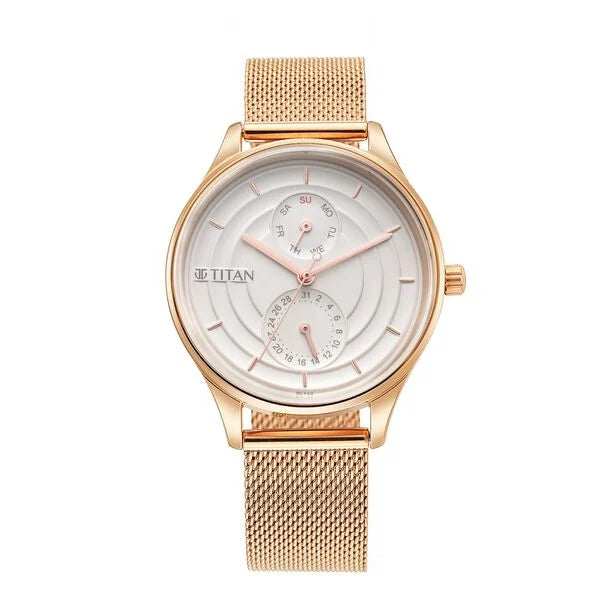 Titan 2670WM07 | Titan Neo Workdays Silver Dial Quartz Multifunction Stainless Steel Strap watch for Women