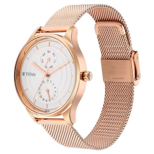 Titan 2670WM07 | Titan Neo Workdays Silver Dial Quartz Multifunction Stainless Steel Strap watch for Women