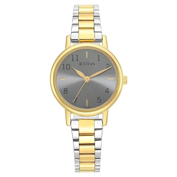 Titan 2678BM01 | Titan Karishma Grey Dial Analog Stainless Steel Strap watch for Women