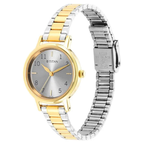 Titan 2678BM01 | Titan Karishma Grey Dial Analog Stainless Steel Strap watch for Women