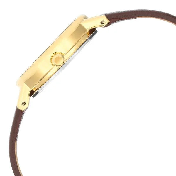 Titan 2678YL02 | Titan Karishma Brown Dial Leather Strap Watch for Women