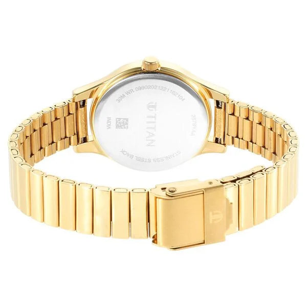 Titan 2679YM01 | Titan Karishma Beige Dial Analog Stainless Steel Strap watch for Women