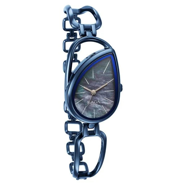 Titan 2688QM02 | Titan Raga Chic Quartz Analog Blue Dial Blue Metal Strap Watch for Women