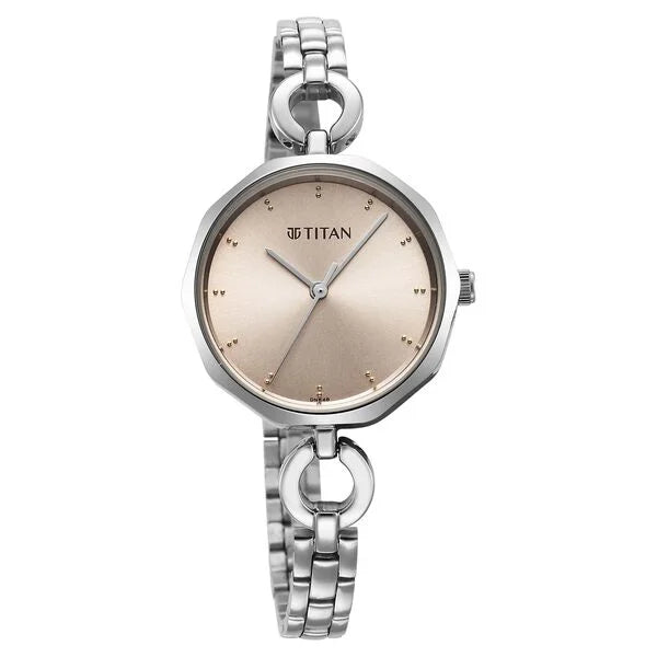 Titan 2702SM01 | Titan Karishma Silver Dial Watch for Women