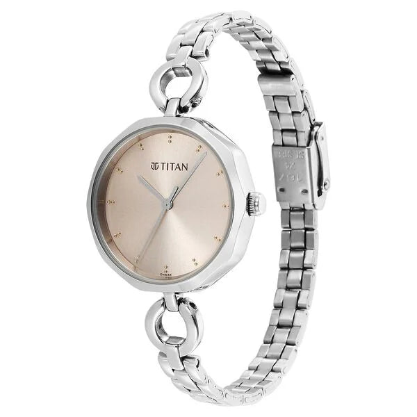 Titan 2702SM01 | Titan Karishma Silver Dial Watch for Women