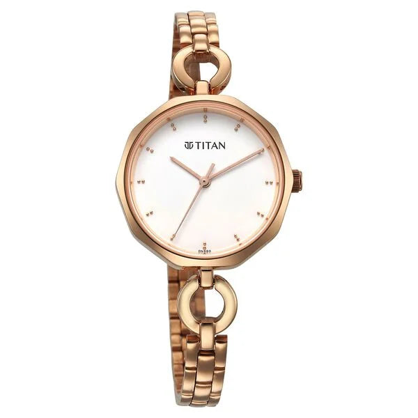 Titan 2702WM01 | Titan Karishma White Dial Watch for Women