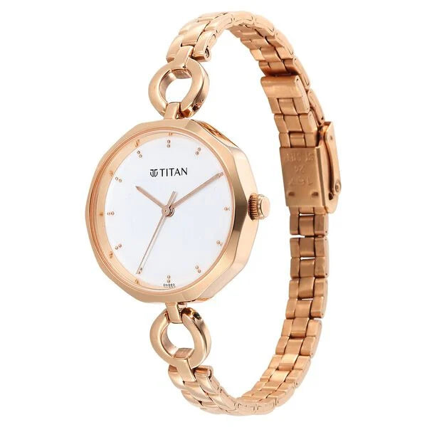 Titan 2702WM01 | Titan Karishma White Dial Watch for Women