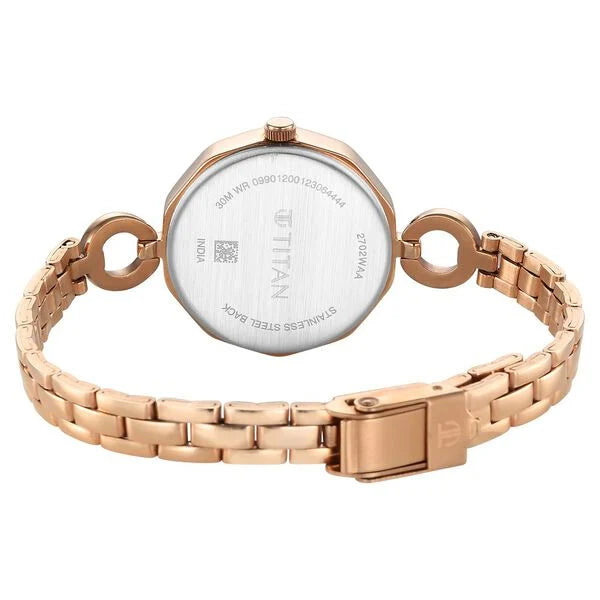 Titan 2702WM01 | Titan Karishma White Dial Watch for Women