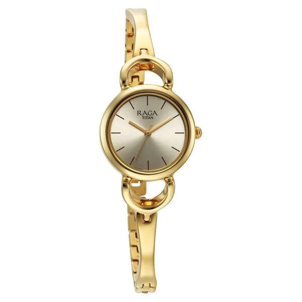 Titan 2724YM01 | Titan Raga Champagne Dial Watch for Women