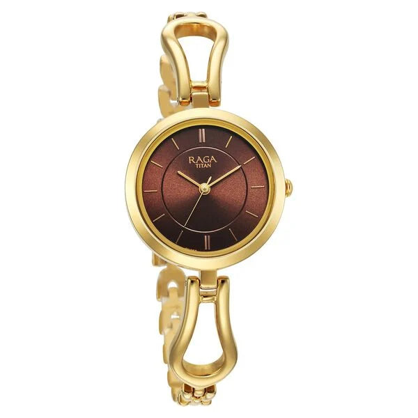 Titan 2727YM01 | Titan Raga Champagne Dial Watch for Women