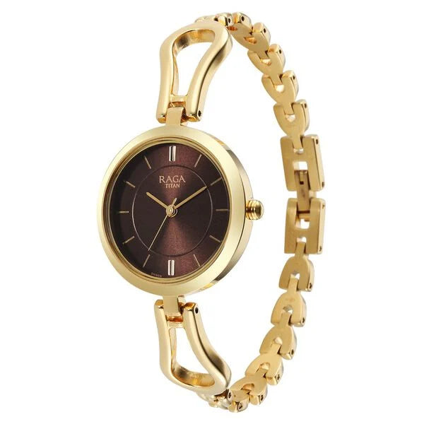 Titan 2727YM01 | Titan Raga Champagne Dial Watch for Women