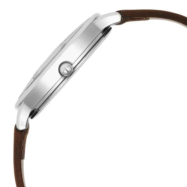 Titan 2732SL02 | Titan Workwear Quartz Analog Silver Dial Brown Leather Strap Watch For Women