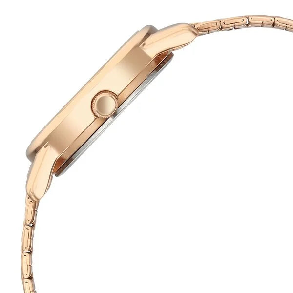 Titan 2760WM01 | Titan Karishma Quartz Analog Silver Dial Rose Gold Stainless Steel Strap Watch For Women
