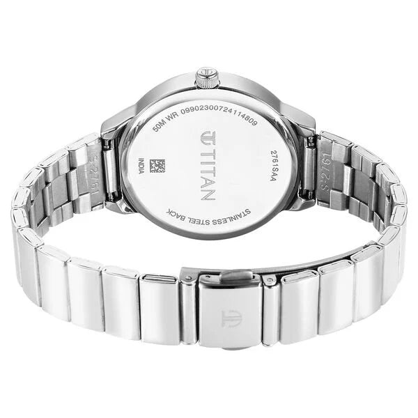 Titan 2761SM02 | Titan Neo Multifunction Pink Dial Silver Color Stainless Steel Strap Watch For Women
