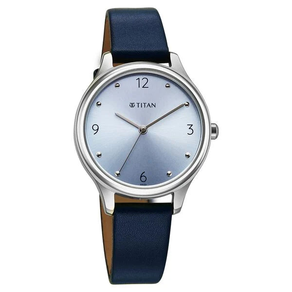 Titan 2781SL02 | Titan Neo Quartz Analog Blue Dial Blue Leather Strap Watch For Women