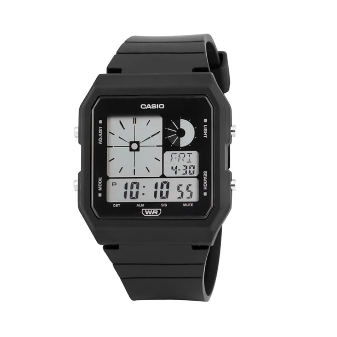 Casio LF-20W-1ADF D311 | Youth Unisex Quartz Black Dial Digital Resin Watch