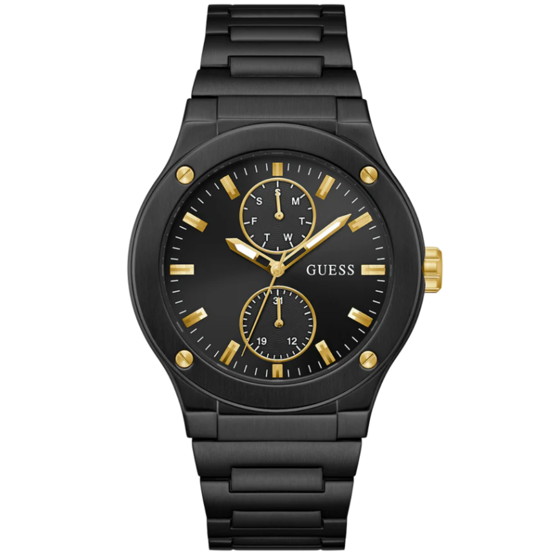 Guess GW0795G3 | Gd Jet Men Quartz Black Dial Analog Stainless Steel.