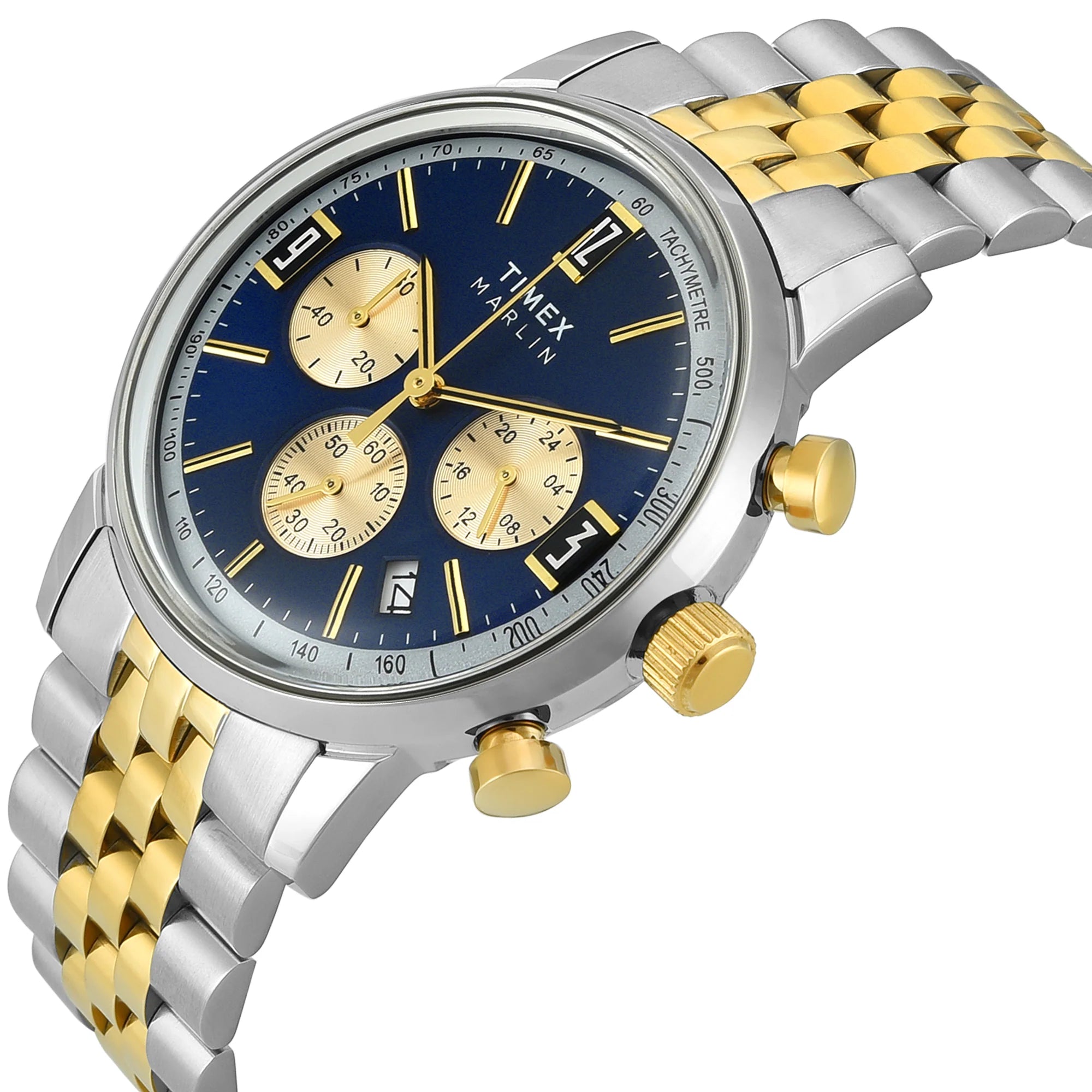 Timex TWEG26708 | TIMEX Marlin Blue Round Dial Analog Men's Watch.