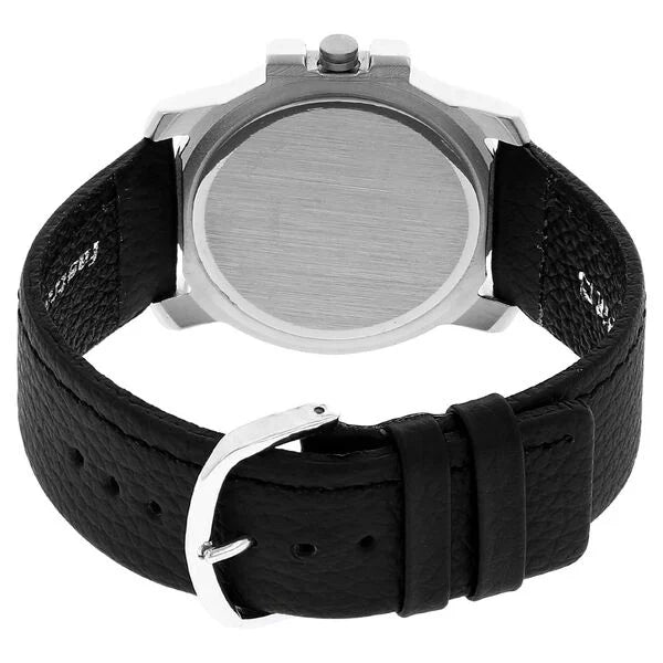 Fastrack NK3039SL02 | Fastrack Quartz Analog Black Dial Leather Strap Watch for Guys