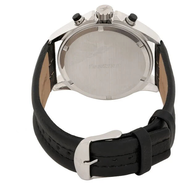 Fastrack 3072SL06 | Fastrack Big Time Quartz Chronograph Black Dial Leather Strap Watch for Guys