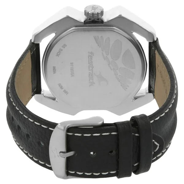 Fastrack 3112SL01 | Fastrack Quartz Analog White Dial Leather Strap Watch for Guys