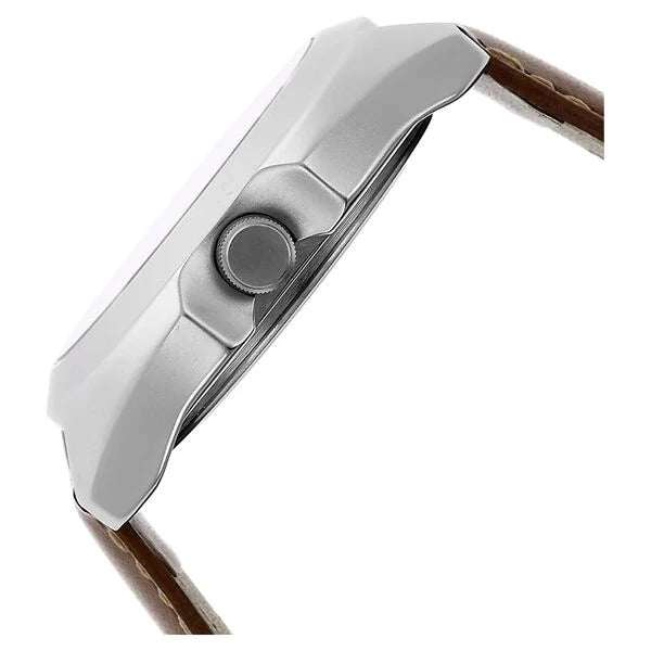 Fastrack NK3117SL01 | Fastrack Quartz Analog White Dial Leather Strap Watch for Guys