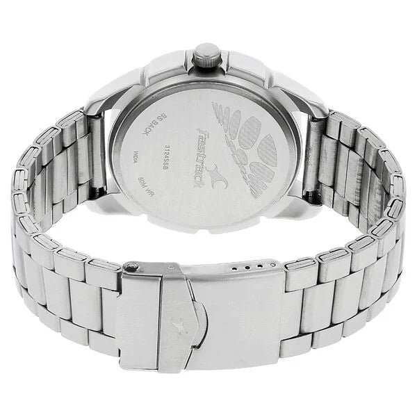 Fastrack NK3124SM02 | Fastrack Quartz Analog Black Dial Stainless Steel Strap Watch for Guys
