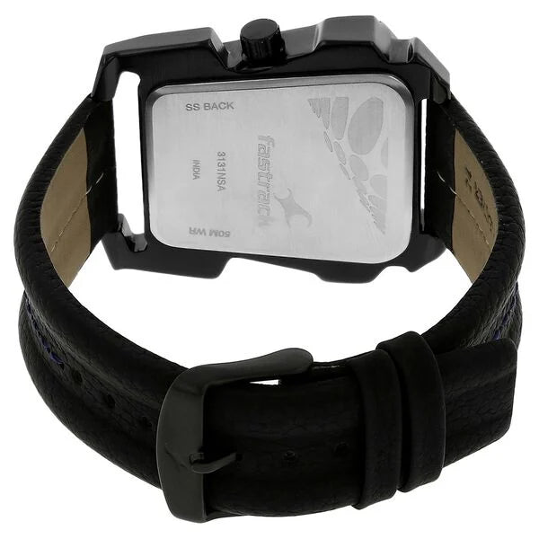Fastrack 3131NL01 | Fastrack Quartz Analog White Dial Leather Strap Watch for Guys