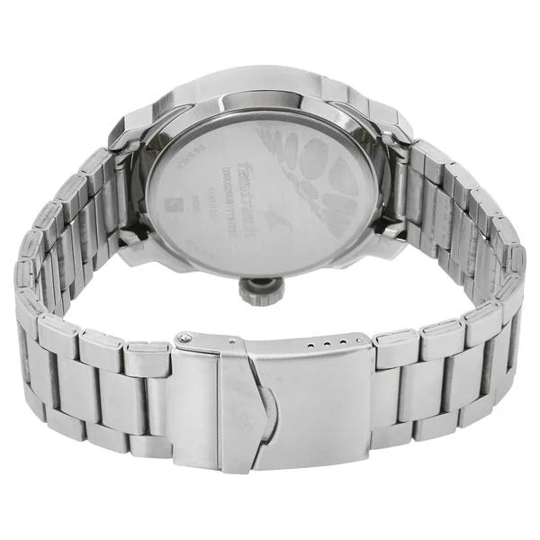 Fastrack 3168SM02 | Fastrack Loopholes Quartz Analog Black Dial Stainless Steel Strap Watch for Guys
