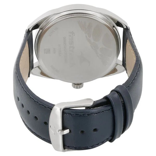 Fastrack 3175SL02 | Fastrack Varsity Quartz Analog White Dial Leather Strap Watch for Guys
