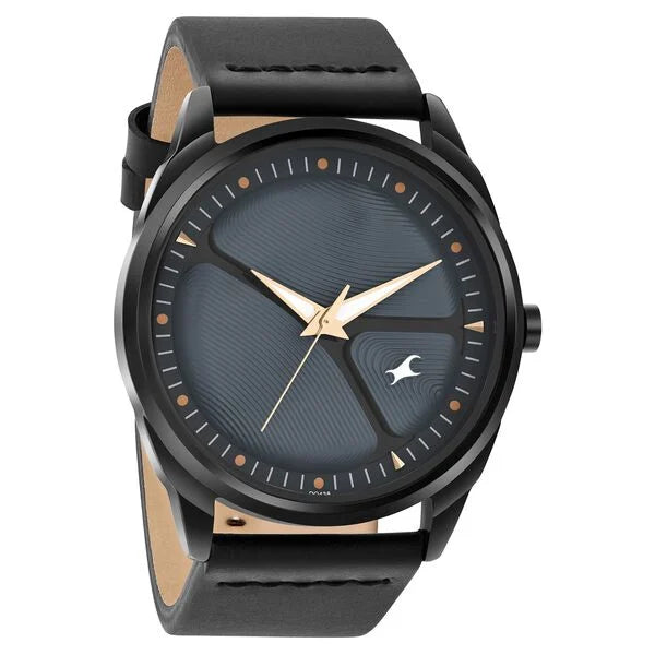 Fastrack 3273NL04 | Fastrack MetaWe Quartz Analog Grey Dial Leather Strap Watch For Guys