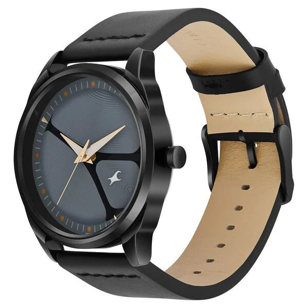 Fastrack 3273NL04 | Fastrack MetaWe Quartz Analog Grey Dial Leather Strap Watch For Guys