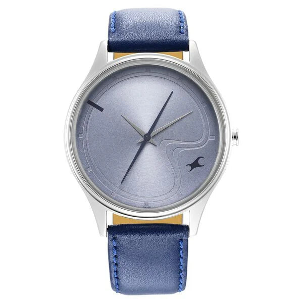 Fastrack NR3290SL01 | Fastrack Stunners Quartz Analog Blue Dial Leather Strap Watch for Guys