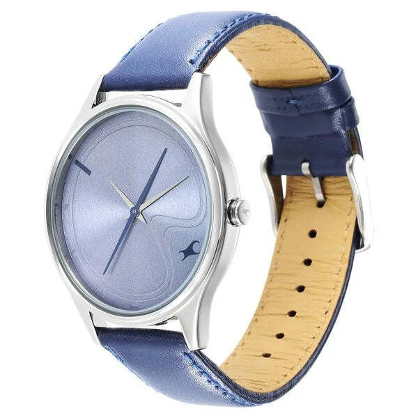 Fastrack NR3290SL01 | Fastrack Stunners Quartz Analog Blue Dial Leather Strap Watch for Guys