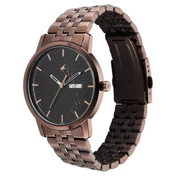 Fastrack 3295QM01 | Fastrack Urban Camo Black Dial Watch for Guys