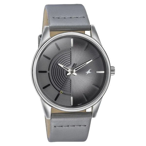 Fastrack 3305SL02 | Fastrack Stunners Quartz Analog Grey Dial Grey Leather Strap Watch For Guys