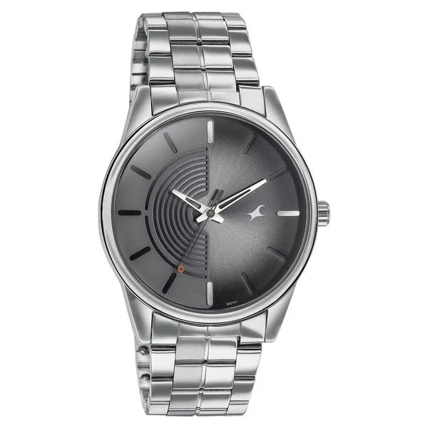 Fastrack 3305SM02 | Fastrack Stunners Quartz Analog Grey Dial Stainless Steel Strap Watch for Guys