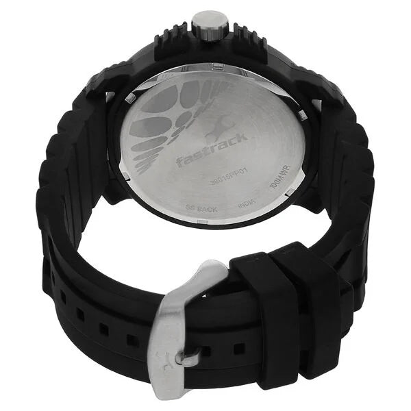 Fastrack 38015PP01 | Fastrack Quartz Analog Grey Dial Plastic Strap Watch for Guys