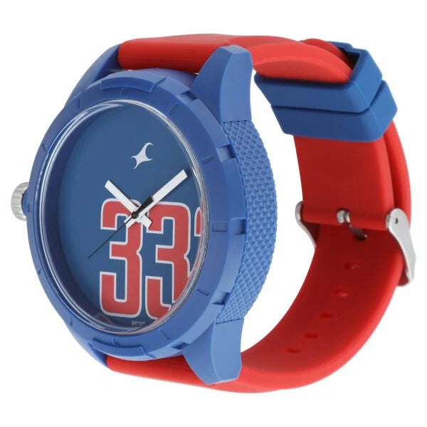 Fastrack 38019PP01 | Fastrack Quartz Analog Blue Dial Plastic Strap Watch for Unisex