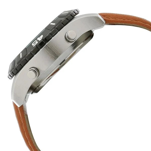 Fastrack 38035SL04 | Fastrack Quartz Analog Digital Grey Dial Leather Strap Watch for Guys