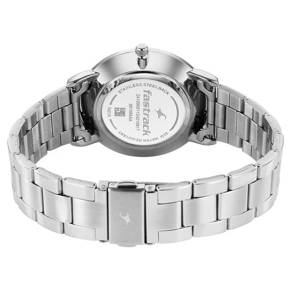 Fastrack 38159SM02 | Fastrack Stunners X Quartz Analog Blue Dial Stainless Steel Strap Watch For Guys