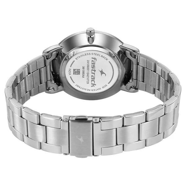 Fastrack 38159SM03 | Fastrack Stunners X Quartz Analog Green Dial Stainless Steel Strap Watch For Guys