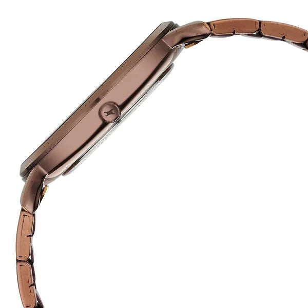 Fastrack 38163QM01 | Fastrack Stunners X Quartz Analog Brown Dial Stainless Steel Strap Watch For Guys