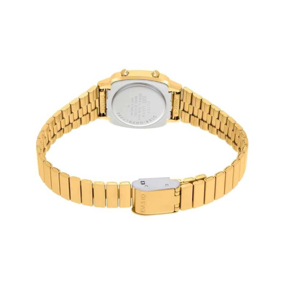 Casio LA670WGA-1DF D124 | Vintage Women Quartz Multicolour Dial Digital Stainless Steel Watch